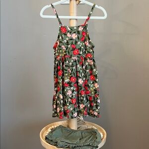 ⭐️⭐️PICK 5 / $20 Old Navy Toddler Girl Floral Green Dress with Bloomers 18-24M